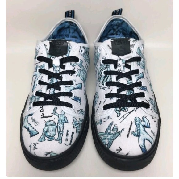 Toms NEW X Star Wars Collection Trvl Lite Mens Sneakers White Canvas Sz.11 - Picture 2 of 11